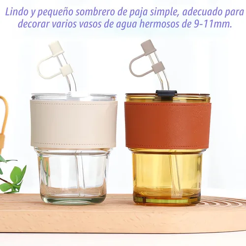 Vista 2 de 7 Piezas Tapas Protectoras de Pajilla para Copa Stanley, Simples de 10mm (0.4 pulgadas) Tapas de Pajilla de Silicona para Accesorios de Vaso Stanley