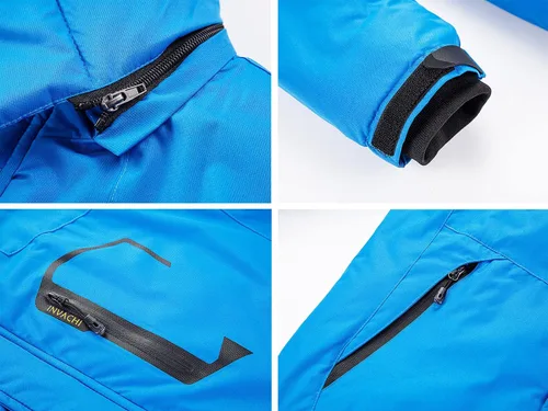 Vista 8 de INVACHI Mens Waterproof Ski Snowboard Jacket Windproof Warm Winter Snow Coat Hooded Raincoat