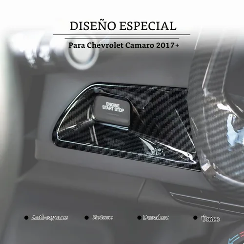Vista 4 de RT-TCZ Botón de arranque/parada del motor de la consola central del salpicadero, cubierta del interruptor del botón, accesorios de decoración