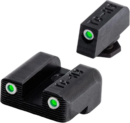 Vista 9 de TRUGLO Mira de pistola de tritio Miras nocturnas delanteras y traseras de alta visibilidad con puntos blancos de luz diurna y puntos de tritio