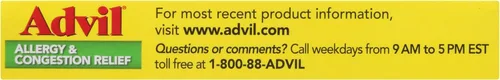 Vista 12 de Advil - Tabletas para aliviar la alergia y la congestión, analgésico, reductor de fiebre y alivio de alergias con ibuprofeno, clorhidrato