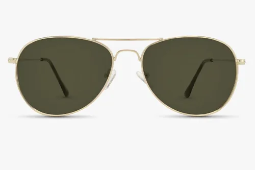 Vista 7 de NECTAR Kitty Hawk Polarized Aviator Sunglasses for Men & Women - Metal Frame, 100% UV Protection, Hydrophobic Coating Marco de metal dorado - Lente