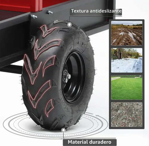 Vista 6 de YITAMOTOR Remolque de descarga ATV de 1600 libras, remolque detrás