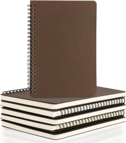 Vista 35 de EUSOAR - Cuaderno rayado A5 con espiral, para escritura, viajes, notas, diario, bocetos, para estudiantes, oficina, negocios, tapa de 3