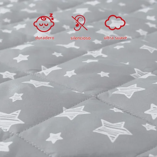 Vista 4 de Pack and Play - Juego de sábanas ajustadas, protector de colchón para niños pequeños, 39 x 27 x 5 pulgadas, funda transpirable de impresión gruesa