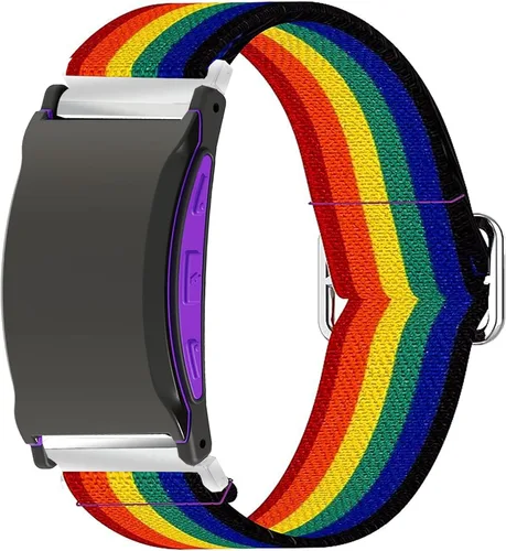 Vista 15 de Lamshaw Compatible con reloj de choque de 3 bandas, correa de repuesto ajustable de nailon elástico elástico para hombres y mujeres, compatible