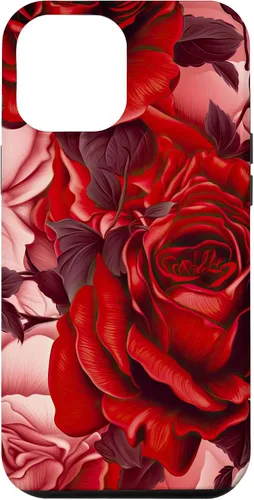 Vista 26 de Acuarela Rosa Rojo Rosas Patrón Caso para iPhone 17