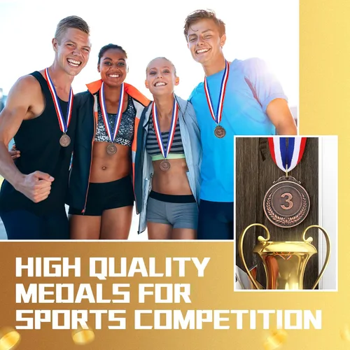 Vista 5 de Sasylvia 120 medallas de oro y plata de bronce, medallas ganadoras de premios, medallas para adultos y niños, medallas para béisbol, softbol