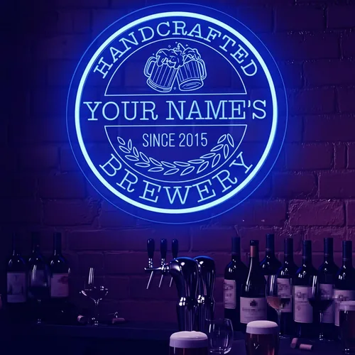 Vista 18 de Letrero de barra de neón personalizado para bar en casa, hecho a mano, regulables, personalizables, barras de neón 3D, letrero de luz de cerveza