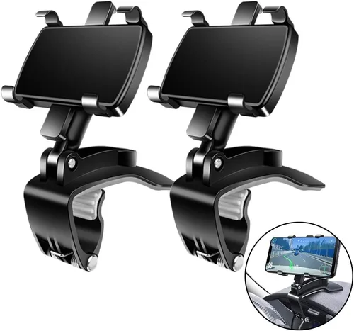 Vista 7 de FONKEN Soporte de teléfono para automóvil, rotación de 360 grados, soporte de clip para salpicadero, compatible con iPhone 11/12 Pro Max XS Max XR 8