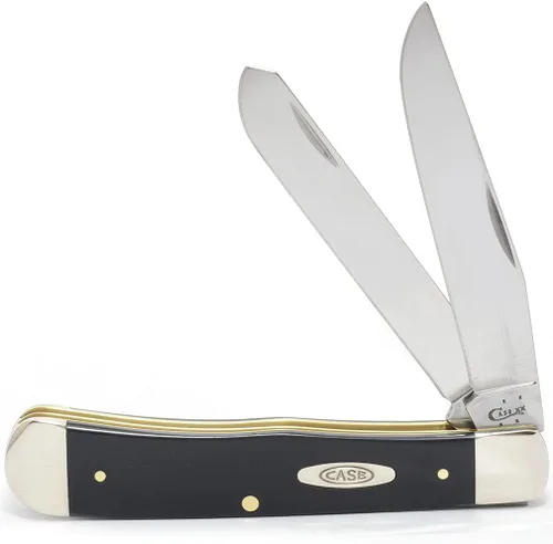 Vista 2 de Case WR XX Trapper - Cuchillo de bolsillo plegable, mango sintético con cuchillas de acero al carbono, 4 1/8 pulgadas cerrado