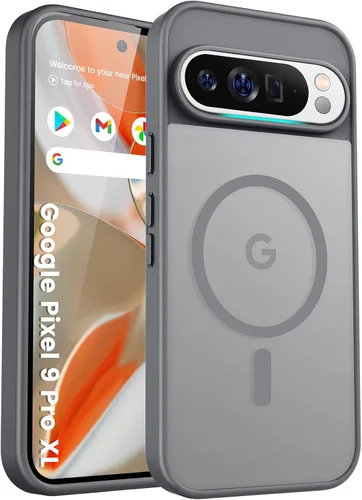 Vista 124 de Funda para teléfono Google Pixel 9 Pro XL, Compatible con Magnético, Protección contra Caídas de Grado Militar Translúcida Mate Resistente a Golpes