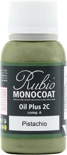 Vista 111 de Rubio Monocoat Muestra de Tinte y Acabado para Madera - Niebla 5% Aceite Plus Parte A Aceite de linaza para madera de secado rápido y ecológico