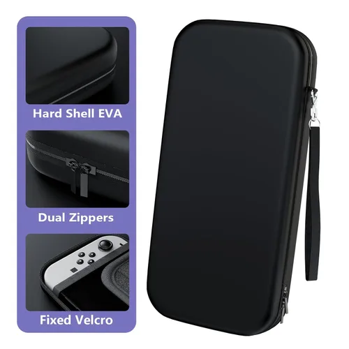 Vista 2 de taplzmg case for Nintendo switch Switch oled switch carrying case with 10 Game Cartridges Hard Shell Travel Switch Pouch for Console & Accessories