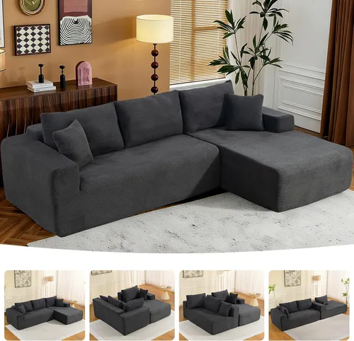 Vista 11 de Nuevo Sofá Seccional Modular Cloud Couch 2025 de 108", Sofá Seccional Modular con Chaise en Forma de L, Sofá Seccional Modular de Asiento Profundo