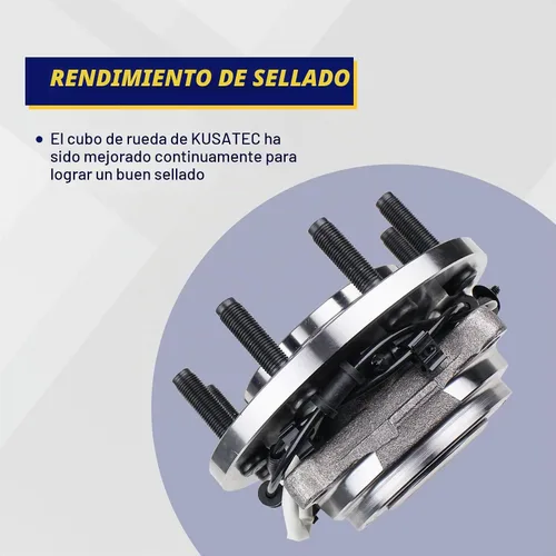 Vista 5 de KUSATEC 515162 Conjunto de cubo de rueda delantero y rodamiento de 2 piezas