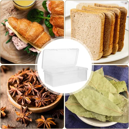 Vista 7 de LIFKOME Caja de almacenamiento de pan de plástico con tapa hermética para mantener el sabor y la frescura hermética para el mostrador de la cocina