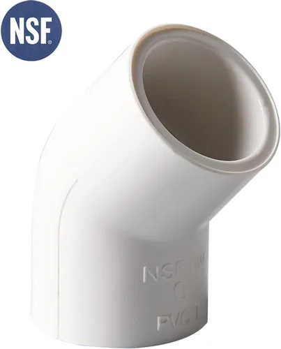 Vista 2 de Rainbow Dream Codo de tubo de PVC de 45 grados de 1 pulgada - 10 paquetes, blanco
