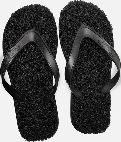 Vista 3 de CLEANUP Chanclas Hombres Negro Clásico Plano Exfoliante, Masaje y Relajante Sandalias de tanga cómodas y ligeras Fibras 100% veganas reciclables