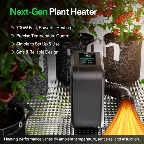 Vista 2 de VIVOSUN Calentador de tienda de cultivo AeroFlux PTC de 700 W