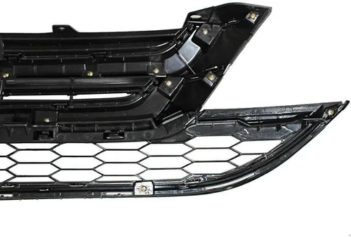 Vista 6 de Rejilla de parachoques compatible con Honda CRV CR-V 2010 2011 negro cromado parachoques delantero inferior + rejilla superior
