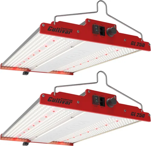 Vista 10 de PHANTOM Cultivar Luz LED GL250 para cultivo de plantas de interior, interruptor de espectro completo entre verduras y flores, control regulable