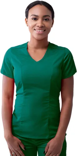 Vista 38 de Adar Pro Scrubs para mujer - Moderno cuello en V Manzana