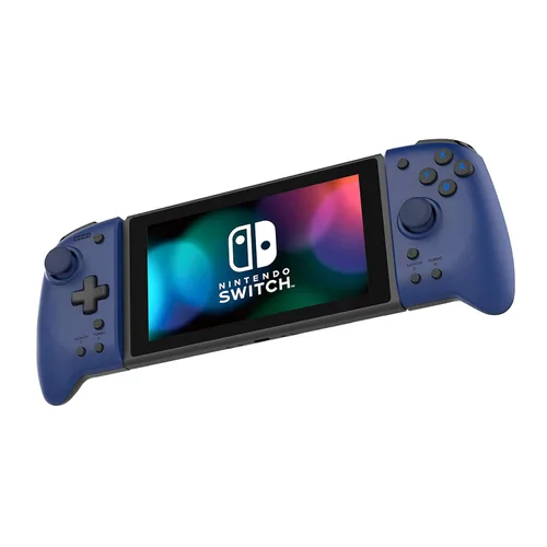 Vista 4 de Hori Nintendo Switch Split Pad Pro (Blue) Ergonomic Controller for Handheld Mode - Officially Licensed By Nintendo