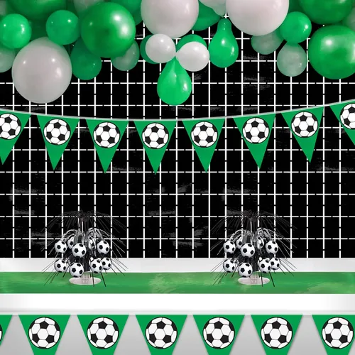 Vista 4 de Beistle Banderín de balón de fútbol, 10 pulgadas por 12 pies
