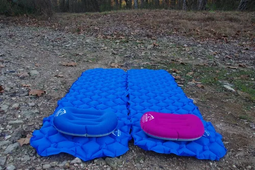 Vista 6 de wisemen Outdoors - Almohada inflable ultraligera para viajes, campamento, mochileros. Compresible. (1 paquete) (paquete de 1)
