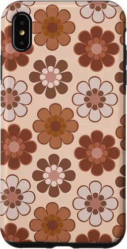 Vista 11 de 70s Retro Floral Pattern in Brown, Tan and Camel Case for iPhone 17