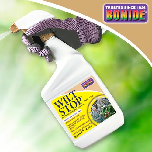 Vista 6 de Bonide Wilt Stop, protector de plantas antitranspirante en aerosol listo para usar de 40 onzas
