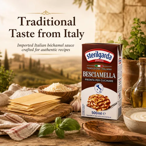 Vista 7 de Sterilgarda Salsa Béchamel Italiana Lista para Usar 16.9 fl oz (500ml) - Paquete de 1