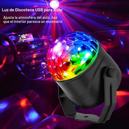 Vista 2 de Apoesar - Luces estroboscópicas para fiesta de discoteca, luz estroboscópica, luz USB enchufable para auto, hogar, habitación, baile, fiestas