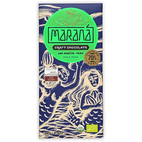 Vista 7 de Maraná Chocolate 70% Cacao Variedad Chocolate Negro Paquete de 3 – Chocolate peruano – Premium, grano a barra, de origen directo, hecho en origen