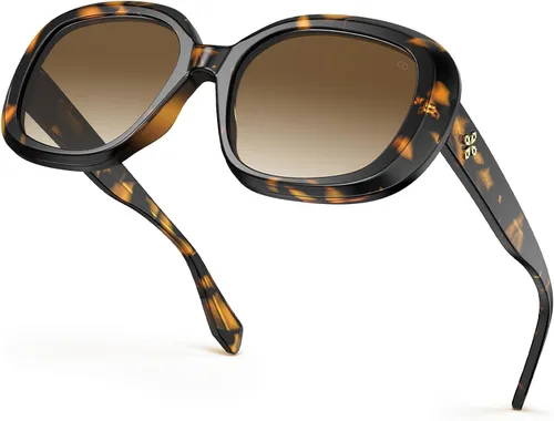 Vista 10 de VISOONE Oversized Square Sunglasses for Women Retro Shades