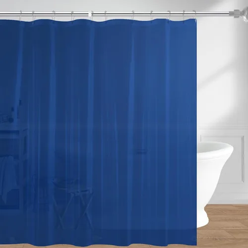 Vista 12 de Downluxe - Forro de cortina para regadera de 72x72 - PEVA transparente. Calibre 3, calibre 8, esmerilado ligero, impermeable, inodoro con orificios