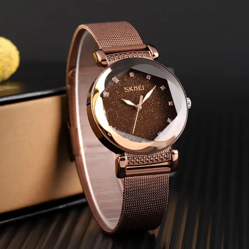 Vista 2 de GOSASA Reloj de pulsera de cuarzo para mujer, estilo simple, impermeable, correa de acero