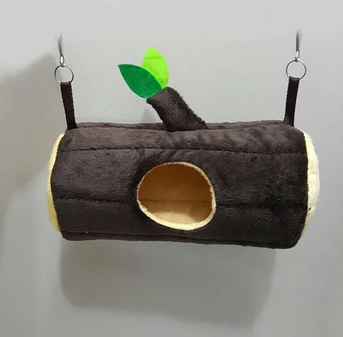 Vista 2 de Juego de 5 jaulas de troncos para mascotas pequeñas con diseño de bosque y planeador de azúcar, para hámster, ardilla, chinchillas, diseño
