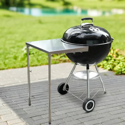 Vista 6 de Stanbroil Mesa de Trabajo de Acero Inoxidable se Ajusta a Todas las Parrillas de Carbón Tipo Kettle Weber de 18", 22" y Otras Parrillas de Carbón