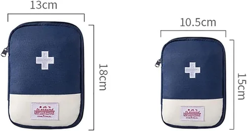 Vista 6 de Mini bolsa vacía de primeros auxilios, bolsa médica vacía portátil, bolsa de medicina vacía bolsa de almacenamiento de kit de emergencia vacía