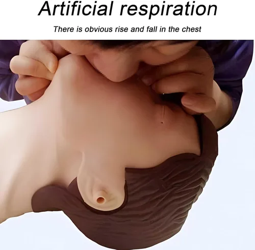 Vista 6 de Maniquíes de RCP y kit de primeros auxilios, maniquíes de RCP de cuerpo completo para adultos con piel facial reemplazable y 4 bolsas de pulmón