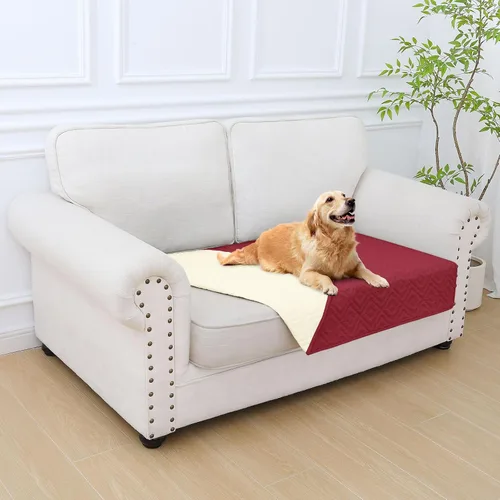 Vista 96 de hyha Manta impermeable para perros, funda suave para cama de perro, mantas para mascotas, funda impermeable para sofá y sillón para perros lavable