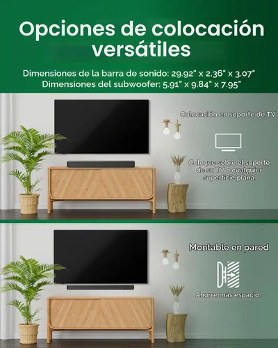Vista 6 de Philips B4500 Barra de sonido de 2.1 canales con subwoofer inalámbrico, Bluetooth, HDMI ARC, Roku TV Ready, 140 W de potencia máxima, negro