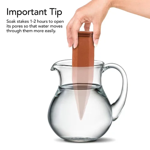 Vista 6 de Modern Innovations estacas para regar plantas, conjunto de 4 para regar plantas con este gran sistema de riego, perfecto para el hogar como un