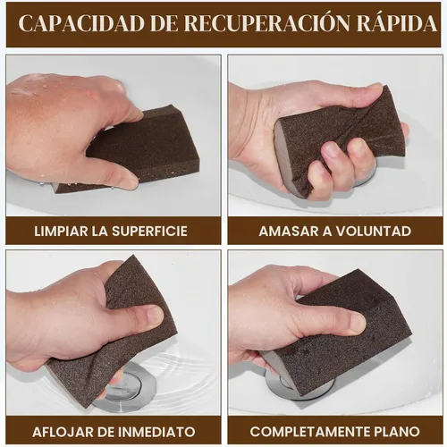 Vista 6 de Bloques de lijado en ángulo de grano 60, bloque de arena de esponja gruesa, lavable y reutilizable, bloque de papel de lija húmedo y seco