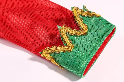 Vista 4 de Costumerry Disfraz de elfo para niñas, vestido de Papá Noel de elfo, traje de Navidad