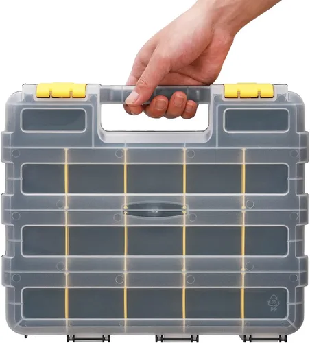 Vista 8 de MIXPOWER Organizador de doble cara de 34 compartimentos con polímero resistente a los impactos y separadores de plástico extraíbles personalizables