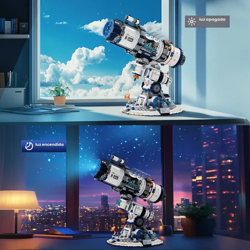 Vista 5 de NUTCRACKER Juego de construcción de telescopio espacial para adultos, juego de construcción de telescopio astronómico espacial, modelo de exhibición