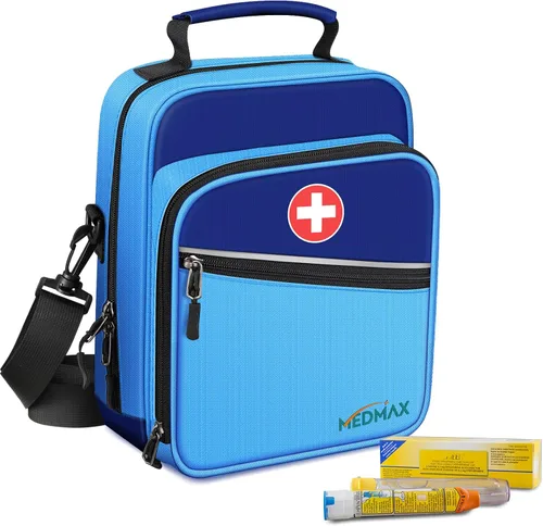 Vista 10 de Estuche de transporte para enfriador de insulina MEDMAX con bolsa de viaje, organizador de suministros de diabetes con correa para el hombro